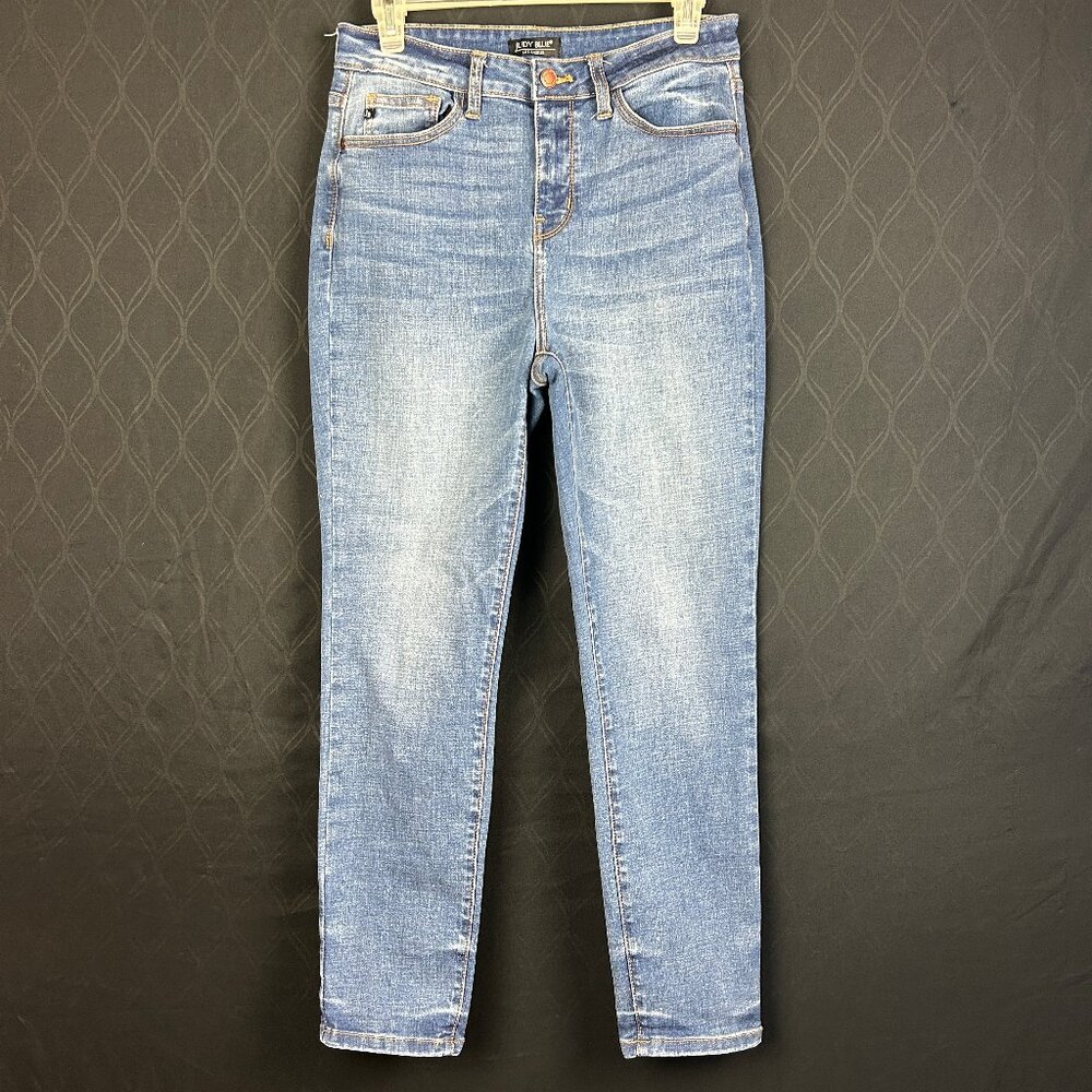Judy Blue Jeans 7/28 Skinny Fit Blue Wash Denim Stretch High Rise Preppy